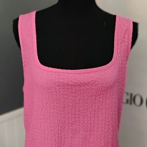 Old Navy Pink Smocked Sleeveless Tank Top